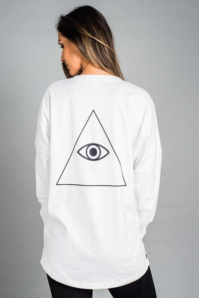 seeing thngs White Long Sleeve Top